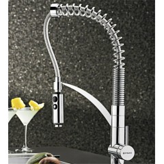 Pyramis 095011001 Cresento Μπαταρία Κουζίνας Πάγκου με Σπιράλ Chrome